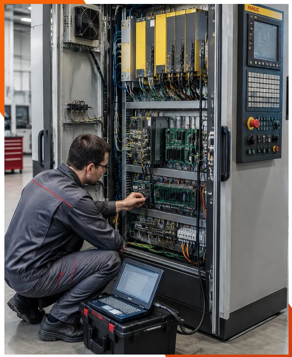 Ремонт систем ЧПУ FANUC промышленных станков в Осинниках